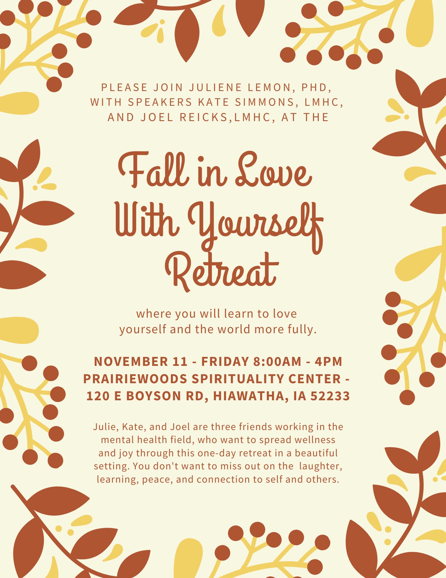 Fall In Love With Yourself Retreat